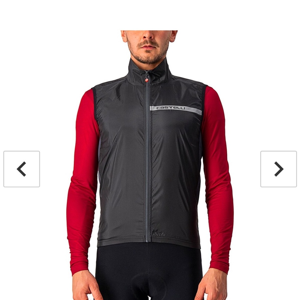 Men's Black Castelli Cycling Vest size L